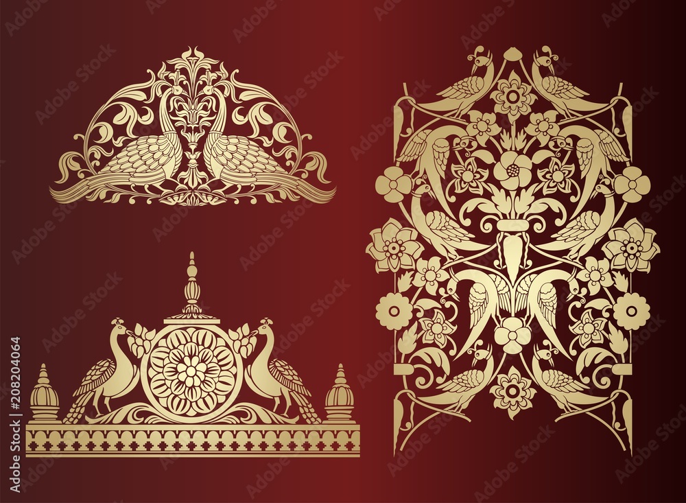 peacock motif designs, textile , Rajasthan, royal India peacock motif designs, textile , Rajasthan, royal India