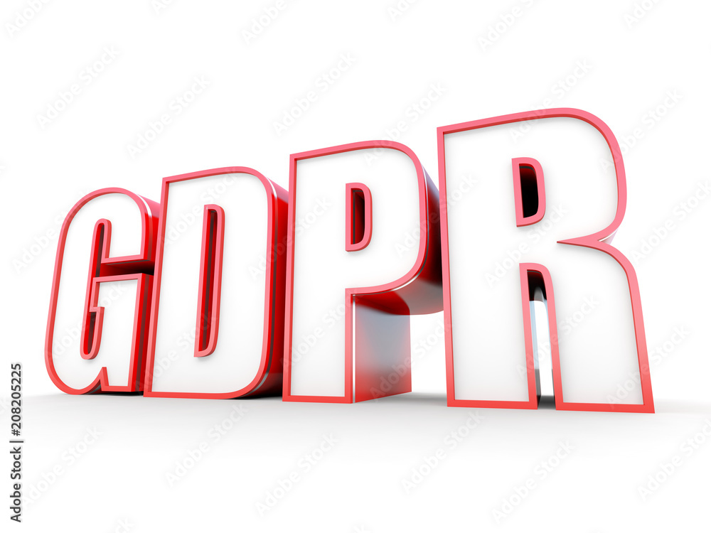 GDPR text on white background GDPR text on white background