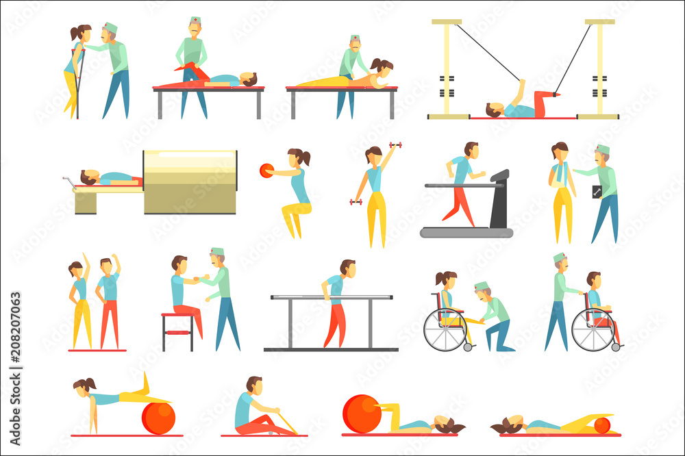 Physical Therapy Infographic Illustration Stock Vector | Adobe Stock