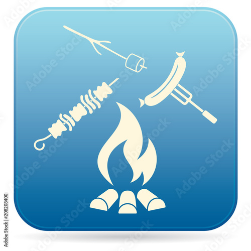 Grilled sausage, zephyr and  kebab icon