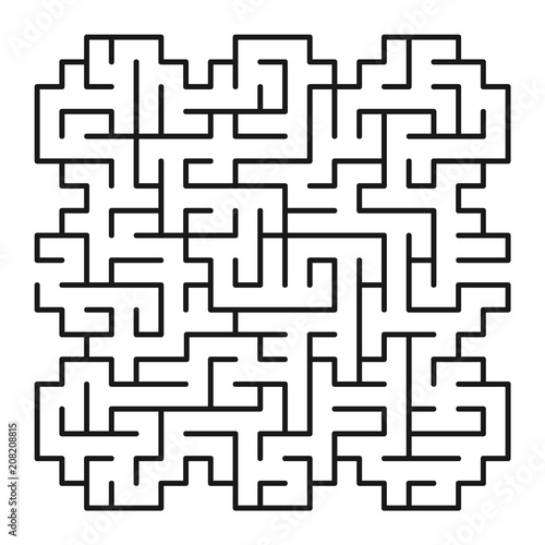 Abstract maze / labyrinth with entry and exit. Vector labyrinth 232.
