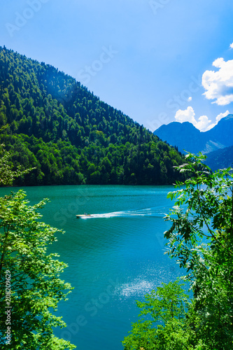nature landscape view of lake Ritsa, Abkhazia
