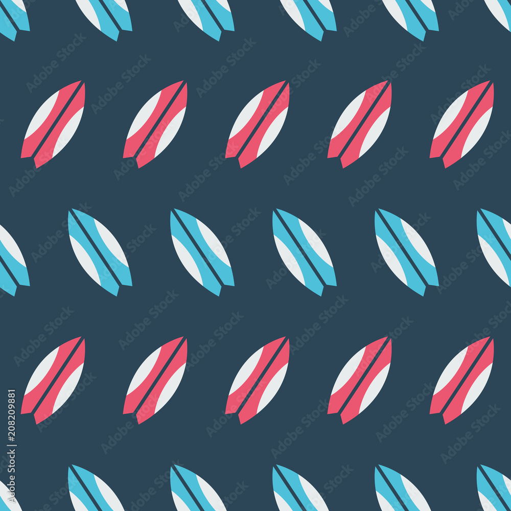 Pattern with surfboard Pattern with surfboard