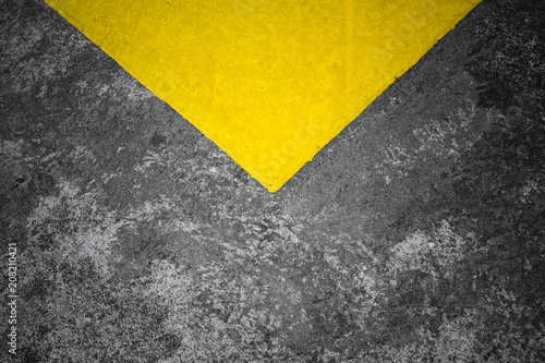 corner of a yellow painted on concrete floor texture - background © sema_srinouljan