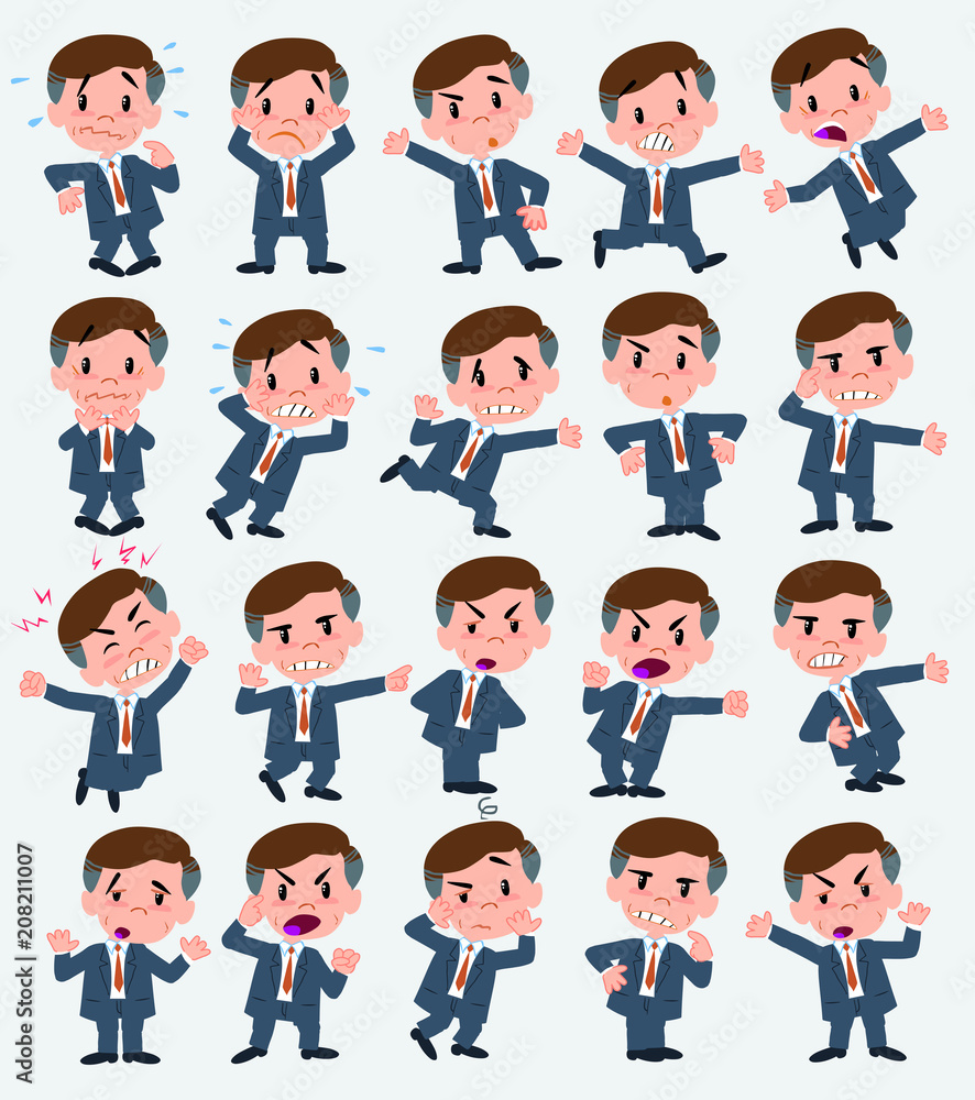 Cartoon character boy. Set with different postures, attitudes and poses, always in negative attitude, doing different activities in vector vector illustrations. Cartoon character boy. Set with different postures, attitudes and poses, always in negative attitude, doing different activities in vector vector illustrations.