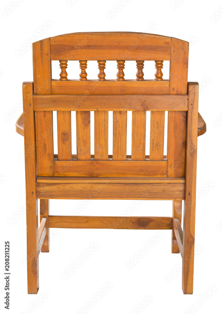 back view of antique wooden chair isolated on white with clipping path back view of antique wooden chair isolated on white with clipping path