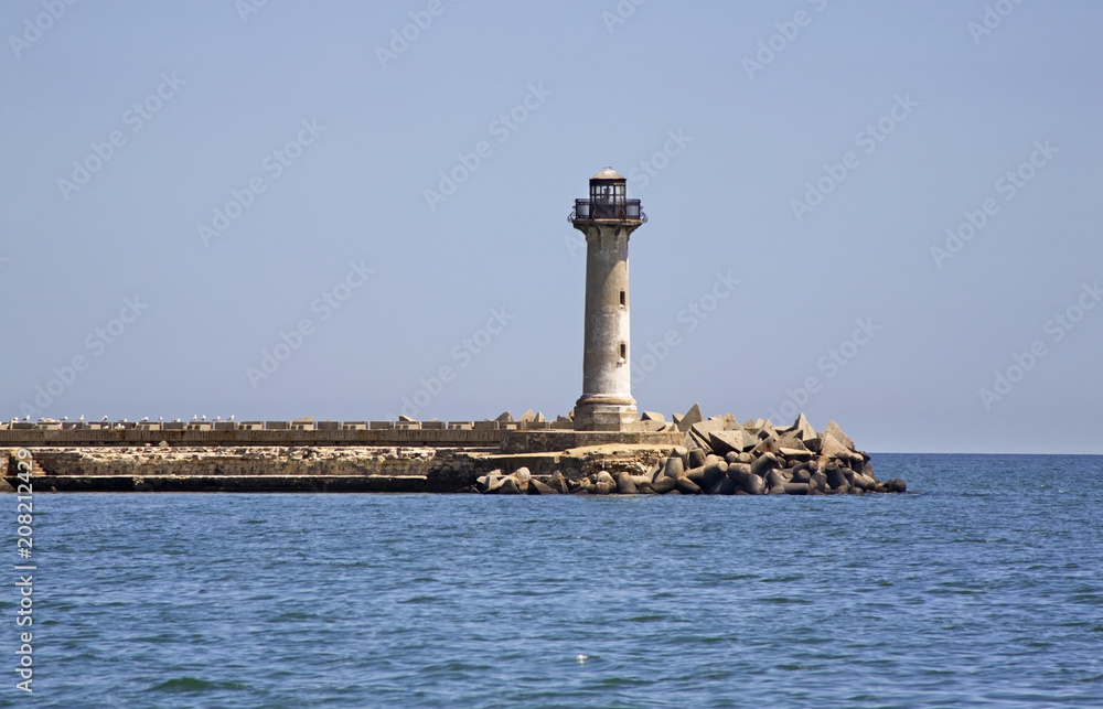 Lighthouse near Saints Constantine and Helena resort village. Bulgaria