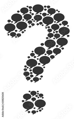 Help composition built of balloon objects. Vector balloon icons are united into information combination.