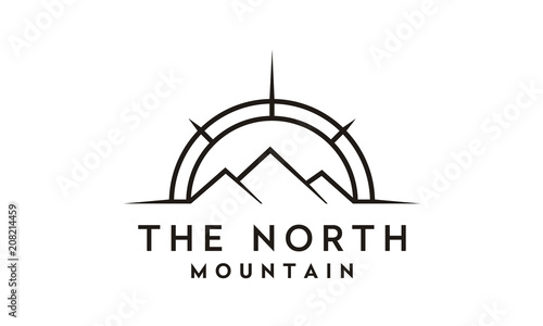 Mount Compass Top Mountain Peak for Travel  Adventure Outdoor logo design inspiration