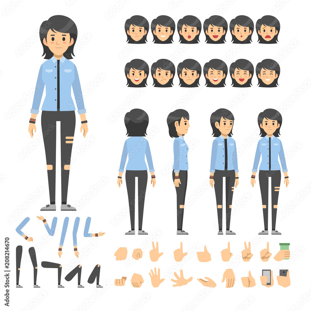 Rock woman fashion vector illustration
Rock woman fashion vector illustration