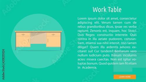 Work Table Conceptual Banner Design