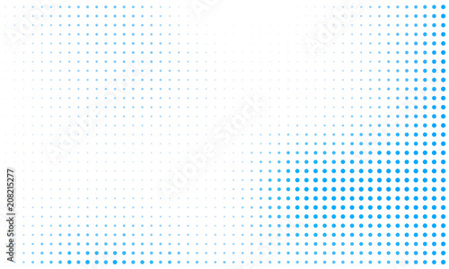 Digital gradient with points. Abstract futuristic panel. Dotted Backgound. Monochrome halftone pattern Vector illustration