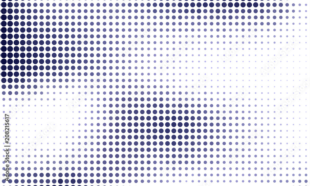 Digital gradient with points. Abstract futuristic panel. Dotted Backgound. Monochrome halftone pattern Vector illustration