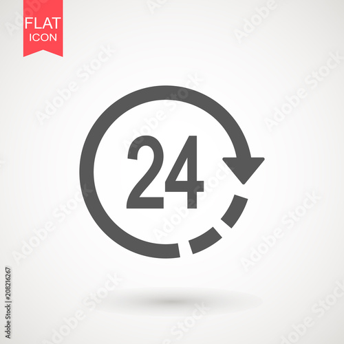 Free Download Clock vector icon. Time vector illustration. Trendy Flat style for graphic design, Web site, UI. - GFXLoad