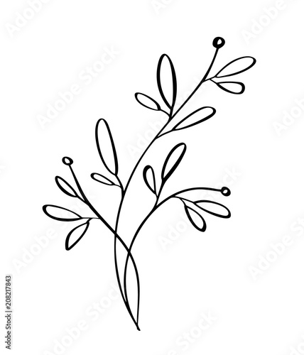 Hand drawn modern flowers drawing and sketch floral with line-art  vector illustration wedding design for t-shirts  bags  for posters  greeting cards  Isolated on white background