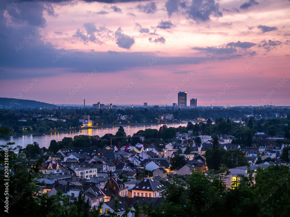 View of Königswinter in Germany from above