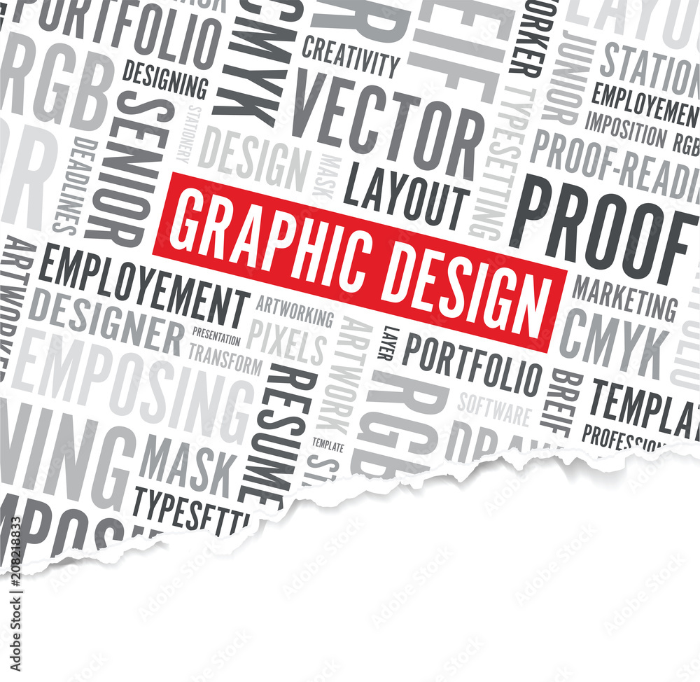 graphic design words background torn paper graphic design words background torn paper