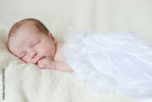 sleeping angelic newborn photo