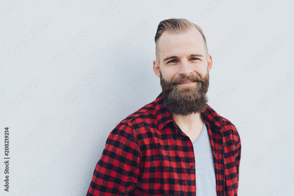 Attractive bearded man with a lovely smile Attractive bearded man with a lovely smile