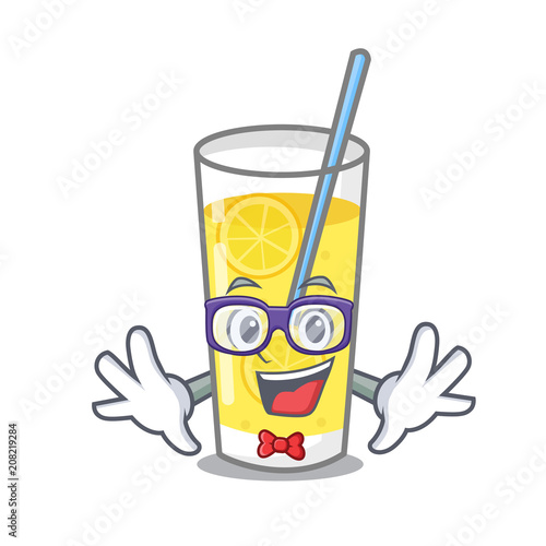 Geek lemonade character cartoon style