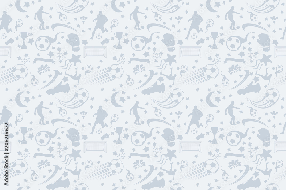 Naklejka premium soccer pattern seamless tileable