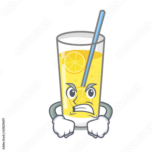 Wallpaper Mural Angry lemonade mascot cartoon style