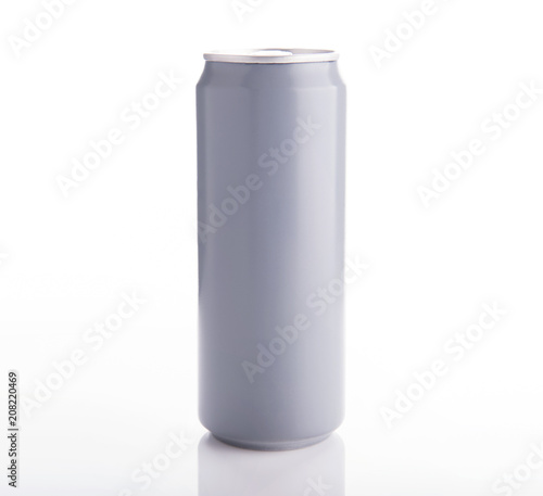 Aluminum can for mockup template advertising and branding background.