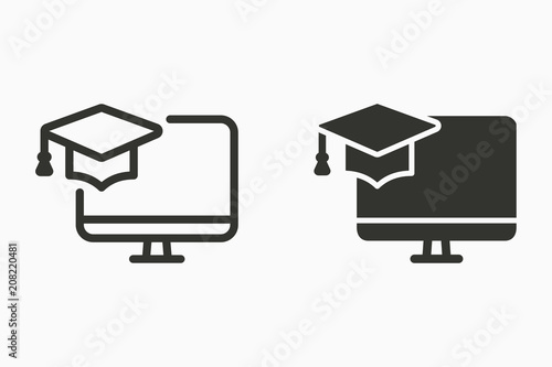E-learning vector icon.