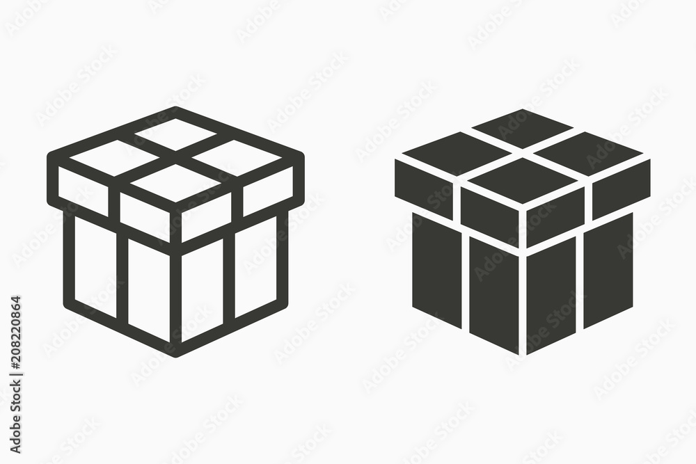 Gift box vector icons. Gift box vector icons.