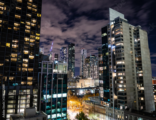 Melbourne City Skyline at Night 