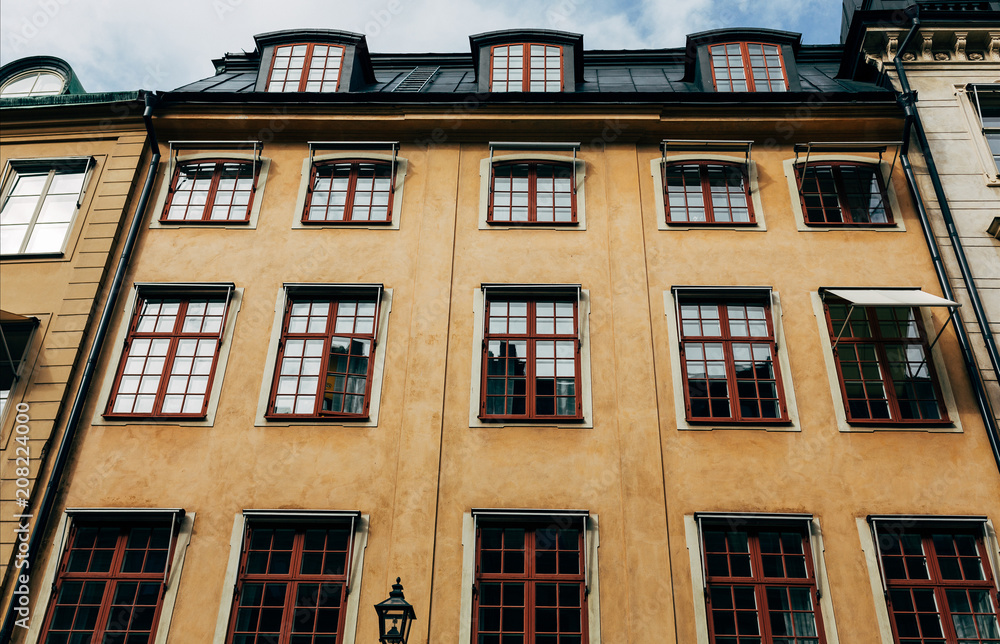 Fototapeta premium low angle view of architecture of Stockholm, Sweden