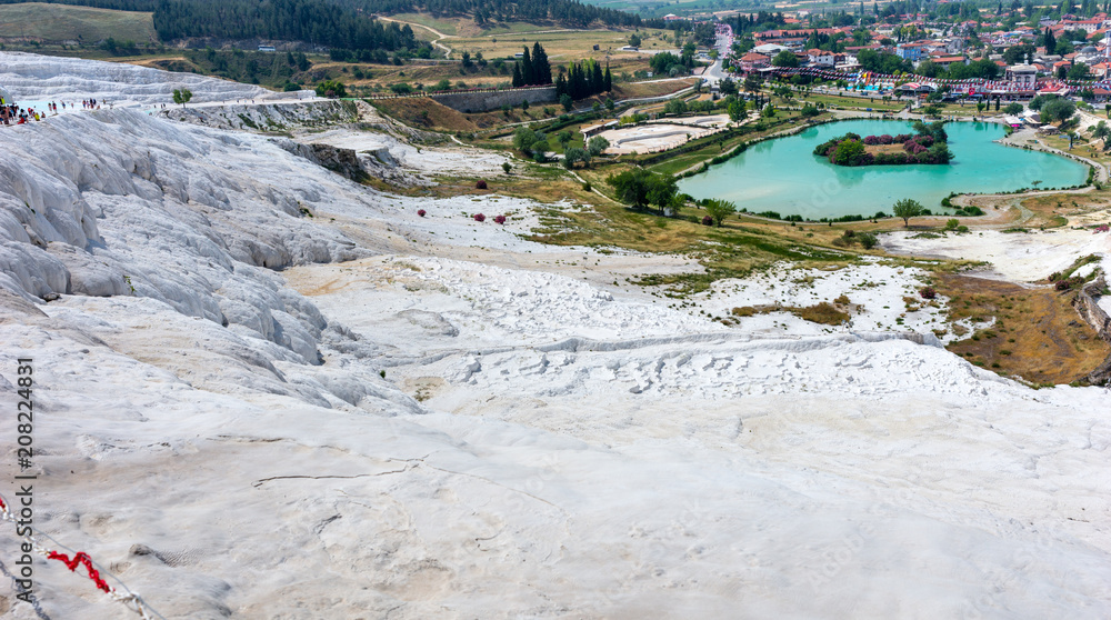 Limestone formation at the hot springs, Pumakkale
