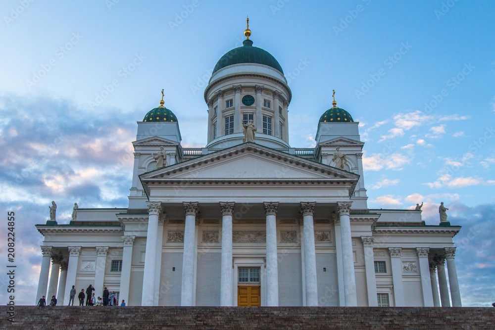 Helsinki Cathedral at sunset
