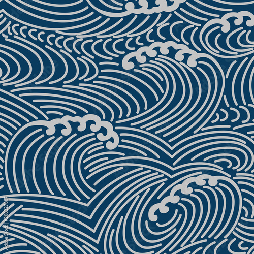 Japanese sea wave pattern