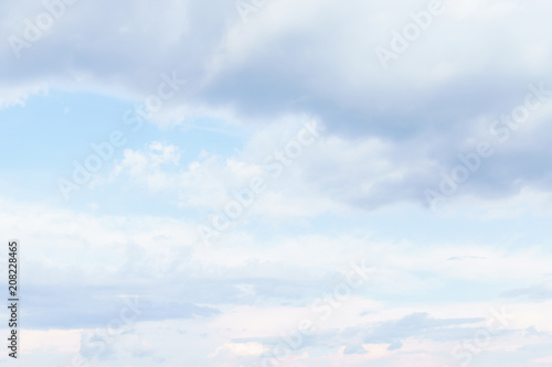 blue sky and white clouds pastel color