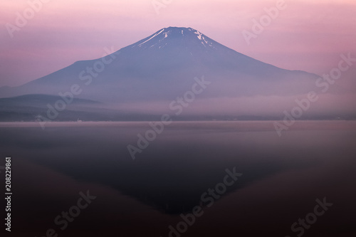 Mountain Fuji with reflection at Lake Yamanakako in morning © torsakarin