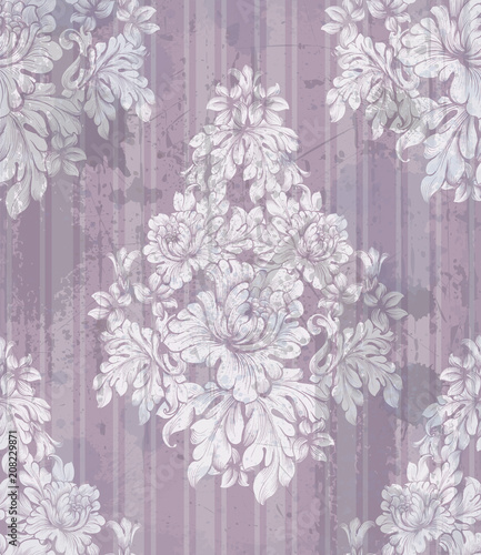Vintage ornament pattern Vector. Baroque classic background. Royal victorian ...