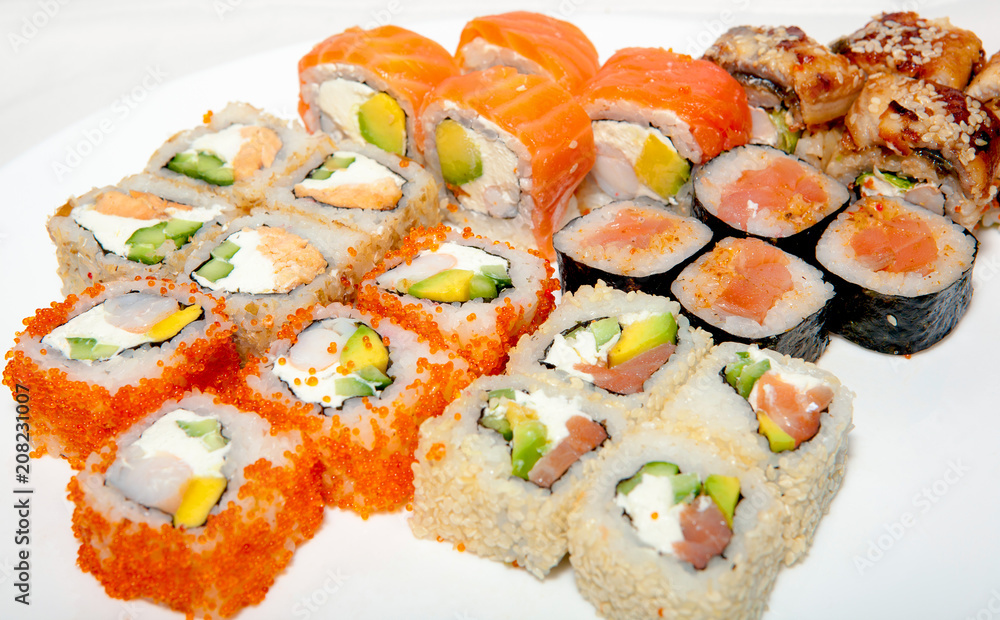sushi, rolls, for the restaurant menu sushi, rolls, for the restaurant menu