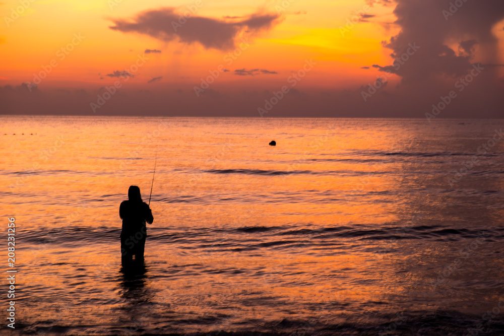 Fishermen by the beach, Hua Hin, Thailand