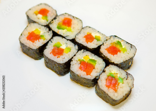 sushi, rolls, for the restaurant menu