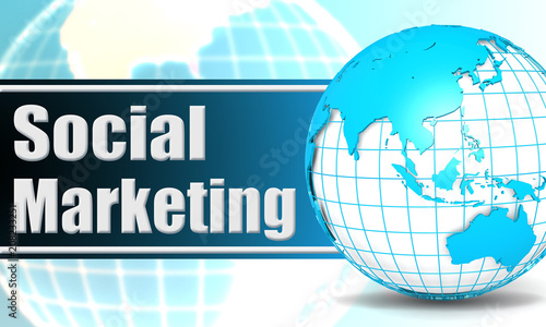 Social marketing with sphere globe