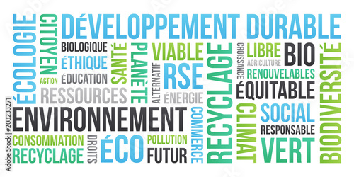 Développement durable et Écologie - Nuage de Mots