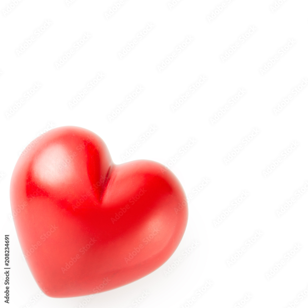 Red heart isolated