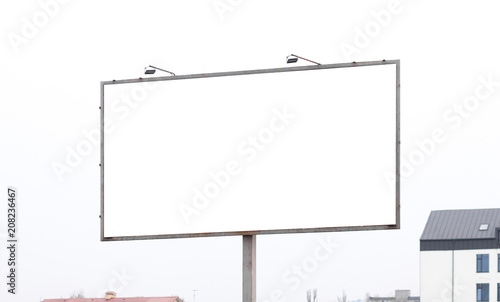Old blank horizontal billboard photo