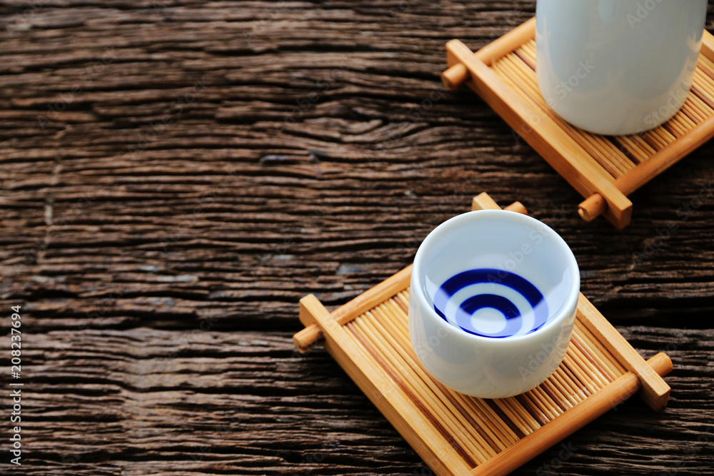 japanese sake cup oriental drink style on the table japanese sake cup oriental drink style on the table