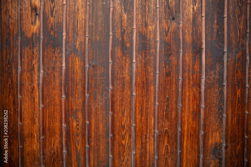 wood plank and bamboo texture background