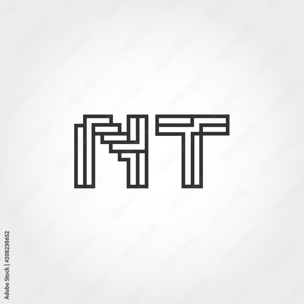 Initial Letter NT Logo Vector Design Initial Letter NT Logo Vector Design