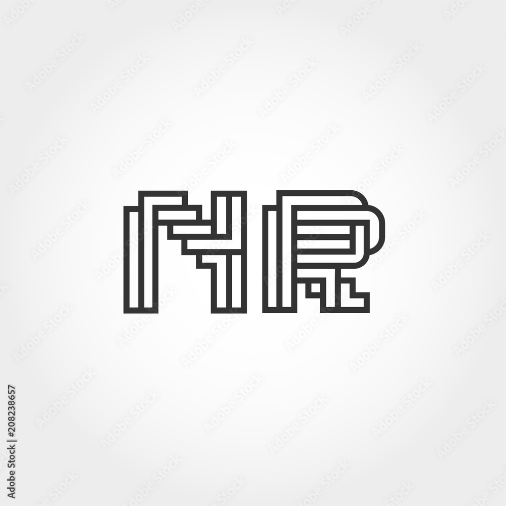 Initial Letter NR Logo Vector Design Initial Letter NR Logo Vector Design