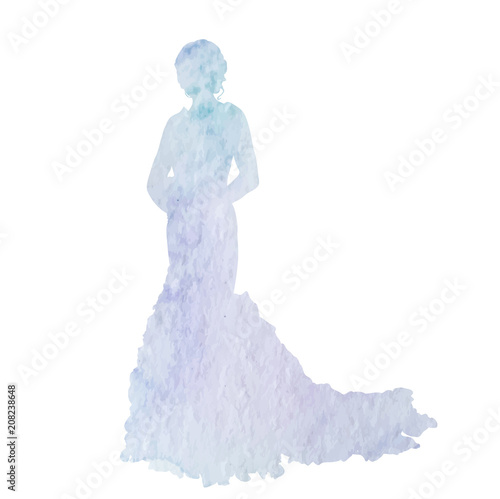  silhouette of wedding, bride