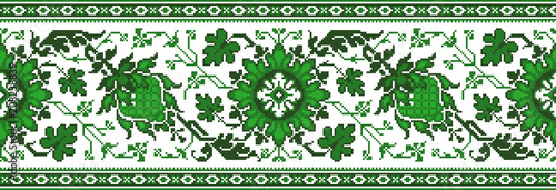 embroidered good like handmade cross-stitch ethnic pattern